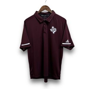 Adidas Climachill Texas A&M Aggies Lightweight Stretch Polo Shirt XL 23 x 29